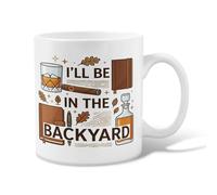 Whiskey Ceramic Coffee Mug, Autumn Casual Cigar Leaf Fall Brown Novelty Tea Cup with Handle Ideal for Friendship Family Colleague Teachers Sweetheart Staff 11 Oz