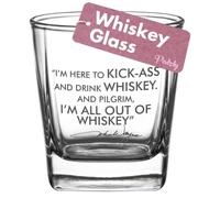 Whiskey Cocktail Glass 10 oz - Engraved Whiskey Glass with John Wayne Quote | Thick Bottom Double Old Fashioned Glassware for Bourbon, Cocktails, Home Bar - Ideal Gift for Dad & Grandfather