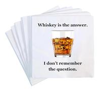 Whiskey Cocktail Napkins, 50 Pack White, Funny Bourbon Whiskey Tasting Party Accessories, Gift Ideas for Whiskey Lovers, Enthusiasts, (5x5 Inches)