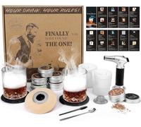Cocktail Smoker Kit with Torch, 6 Flavors Wood Chips, 2 Whiskey Glasses, Bourbon Smoker Kit, Old Fashioned Drink Whiskey Smoker Kit Set, Birthday Whiskey Gifts for Men, Dad, Husband(No Butane)