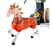 Whiskey Decanter - 25.5 x 26 cm, 1000ml Decorative Liquor Dispenser Bottle, Horse Design Animal Decanter for Men Boyfriend Couple Bourbon Lovers Home Bar fi