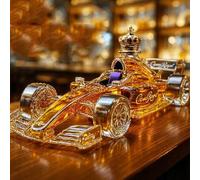Whiskey Decanter - 300ML Glass Sports Car Shape Creative Novelty Bottle, 3D Racing Sculpture for Home Bar Decoration and Gift