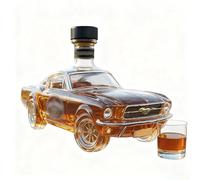 Whiskey Decanter, 300ml Racing Car Decanter, Car Whiskey Bottles Statues, Stopper Classic Vintage Sports Car Design, Creative Leak-Proof Empty Wine Carafe Liquor Dispenser Ornaments Decanter-D
