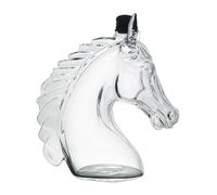 Whiskey Decanter - 350ml Horse Head Shape Drink Container - Glass Bottle for Decanting Liquors - For Parties Weddings Wine Bourbon Cognac Vodka Brandy