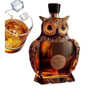 Whiskey Decanter - 350ml Owl Shape Decanters, Vintage Stable And Elegant Design Wine Decanter | Owl Shaped Glass Decanters For Father Boyfriend Grandfather Uncle Men Dad Husband Family Party Restauran