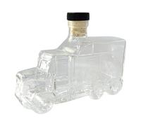 Whiskey Decanter - 375ml Half Truck Liquor Bottle, Vintage Glass Container with Stopper | Perfect for Lodging, Bar, Kitchen, Weddings, Birthdays, Brunch and Holiday Celebrations.