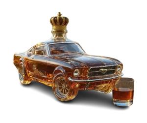Whiskey Decanter, 400ml Racing Car Decanter, Stopper Classic Vintage Sports Car Design for Men, Creative Glass Bottle Decoration for Home Bar Drinking Party B