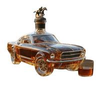 Whiskey Decanter, 400ml Sports Car Shape Glass Bottle, 3D Racing Car Design, Creative Racing Car Decoration Unique Gift for Men, Dad, Husband, Home Bar and Party A