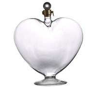 Whiskey Decanter 500ml Heart Shaped High Borosilicate Glass Tequila Decanter with Stopper Transparent Liquor Bottle for Valentine's Day, Party, Banquet, Wedding Wine