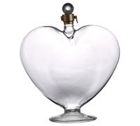 Whiskey Decanter, 500ml High Borosilicate Glass Tequila Decanter with Stopper Heart Shaped Transparent Liquor Bottle for Valentine's Day, Party, Banquet, Wedding