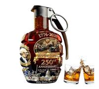 Whiskey Decanter, Airtight Glass Dispenser Bottle for Whiskey, Elegant and Drinkware for Home, Dad, Men, Bar, Kitchen, Dining, Parties, Birthday, Wedding, and Holiday Celebrations