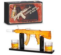 Whiskey Decanter AK47 Set with 2 Whiskey Glasses, Gifts for Men Dad Fathers Day, Unique Anniversary Birthday Gift for Him Husband, Cool Personalized Presents liquor dispenser for Home Bar (12 Oz)