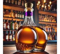 Whiskey Decanter - Art Statue, 300ml Handcrafted Peach-Shaped Whiskey Decanter Sculpture, Leak-Proof Glass Bottle with 4 Glasses, Featuring A Beautiful Woman with A Large Bottom(C)