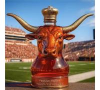 Whiskey Decanter, Art Statue, 300ML Longhorn Bull-shaped Whiskey Decanter Bottle Sculpture, Creative Animal Empty Wine Bottle, Glass Bull Head Wine Dispenser Ornaments(A)