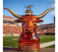 Whiskey Decanter, Art Statue, 300ML Longhorn Bull-shaped Whiskey Decanter Bottle Sculpture, Creative Animal Empty Wine Bottle, Glass Bull Head Wine Dispenser Ornaments(C)
