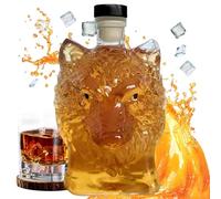 Whiskey Decanter Artistic Stylish Whiskey Bottle Liqueur Spirits Storage | 350ml Wolfskop Tequila Decanter Suitable For Home Bar, Weddings, Bourbon Collection, Beverage Cabinet, Cocktail, Barte
