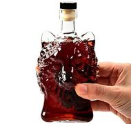 Whiskey Decanter, Bar Accessories for Sealing Glass Bottles, Wolf-Head Decanter with Wine Stopper, Whiskey Wine Decanters Suit for Men and Women Father
