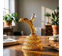 Whiskey Decanter Bottle - Art Statue - 1000Ml King Cobra Snake Whiskey Decanter, Hand Blown Lead-Free Glass, Decoration Personalized Animal Wine Bottle