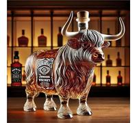 Whiskey Decanter Bottle - Art Statue, Animal Glass Decanter, Bull Whiskey Decanters, Cow Shape Liquor Decanters Wine Bottle