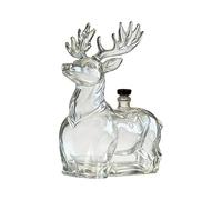 Whiskey Decanter Bottle - Stag Shape 120ml Funny Animal Whiskey Decanter Statue | Exquisite Liquor Glass Bottle for Milestone Events or Celebrations