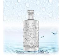 Whiskey Decanter,Decanter With Stopper,Decanters For Alcohol,Bas Relief Dragon Pattern Glass Bottle500ML,For Whiskey, Bourbon,Scotch & Liquor (open Whiskey Decanter)