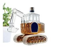 Whiskey Decanter,Excavator Shaped Glass Bottle Liquor Pourer | Glass Liquor Decanter Statue,for Home Bar Men Dad Fathers Birthday Wedding Housewarming