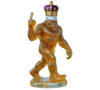 Whiskey Decanter Funny Gorilla Glass Wine Decanter with Rebellious Finger Unique Whiskey Bottle for Home Dining Bar Decor, B Glass Set Glasses