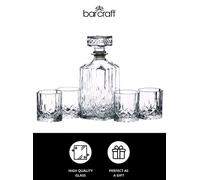 Whiskey Decanter Glasses Cut Glass Tumblers Set 900ml Glassware Gift Free P&P