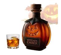 Whiskey Decanter Halloween Glass Carafe Red Wine Bottle for Men Women Whisky Gift & Home Bar Decoration Halloween Party and Table Decoration Suitable for Bartender or Collector