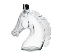 Whiskey Decanter - Horse Head Glass Bottle, 350ml Elegant Bar Tool with Sturdy Design, Whiskey Wine Decanter for Father Men Husband Dad Boyfriend, Birthday Holiday Party, Home Decor Accessory