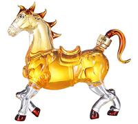 Whiskey Decanter, Horse Shaped Crystal Glass Decanter, Liquor Wine Alcohol Decanter, for, Rum or Whisky, 1000ml