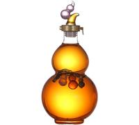 Whiskey Decanter, Large Capacity Transparent Crystal Decanter, Wooden Base Bar Accessories, Gifts For Whiskey Lovers, High-end Hotel Bar Supplies (0.5kg)