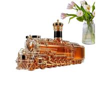 Whiskey Decanter - Steam Locomotive | Borosilicate Glass Bottle | Train Engine Shape, Handcrafted Borosilicate Glass, Decorative Wine Dispenser, For Home Bar Counter & Cabinet Display