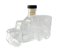 Whiskey Decanter Truck - Liquor Bottle Stopper for Hosting | 375ml Vintage Glass with Sculpted Half Truck Design, Classic Pour Spout for Brunch, Beer Parties, Wedding and Kitchen Events