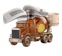 Whiskey Decanter, Truck Shape Glass, Professional Humorous Wine Bottle 16x10x8cm with Decorative Desktop Dispenser Stand for Birthday Christmas Wedding Housewarming Bar Home Party Celebration