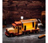 Whiskey Decanter, Truck-Shaped Bottle Design, 1000 Ml Capacity, Solid Wood Handmade, Bar Decoration Gift (D)