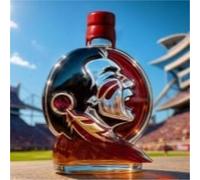Whiskey Decanter - Whiskey Bottle, 300ml Whiskey Decanter in The Shape of A Shouting Figure, Creative Character Glass Bottle, Thickened Glass Liquor Dispenser(C)