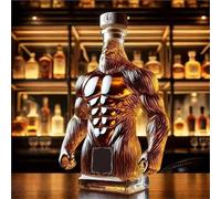 Whiskey Decanter - Whiskey Bottle, 3D Gorilla Shape Whiskey Wine Bottle, Monkey Theme Whiskey Decanter Sculpture, Funny Wine Storage Container, Home Bar Decor Gifts