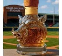 Whiskey Decanter - Whiskey Bottle, 3D Pig Head/Cow Head Shaped Whiskey Wine Bottle Sculpture, Novelty Glass Animal Head Whiskey Decanter, Fun Empty Wine Bottles