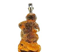 Whiskey Decanter - Whiskey Bottle, Art Figurine - Monkey Shape Lead-Free Glass Whiskeys Bottle 1000ml, Handmade Monkey Container,Personalized Animal Wine Bottles