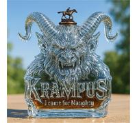 Whiskey Decanter - Whiskey Bottle, Beauty and The Beast Themed Whiskey Bottle Sculpture, Devil-Themed Whiskey Decanter Decorative Gift, Glass Wine Storage Container