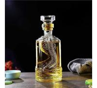 Whiskey Decanter - Whiskey Bottle, Double Dragon Wine Storage Container, Thickened Glass Liquor Bottle, Sealed Home/Bar Ornament