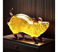 Whiskey Decanter - Whiskey Bottle, Mouse-Shaped Whiskey Decanter Figurine, Chinese Zodiac Rat Shaped Wine Carafe Ornaments, Novelty Leak-Proof Glass Wine Bottles Sculptures