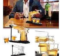 Whiskey Decanter, Whiskey Dispenser for Liquor Whiskey Decanter Sets for Men with 2 Shot Glasses Whiskey Glass Gift Sets for Men/Dad/Husband/Boyfriend