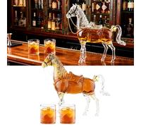 Whiskey Decanter, Whiskey Gifts for Men Horse-Shaped Whiskeies Decanter with 2 Shot Glasses Fun Gift Sets for Men Dad Husband Boyfriend