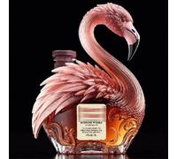 Whiskey Decanter Wine Bottle - Art Statue, Flamingo Whiskey Decanter Sculpture, Animal Statue, Craft Representing Love(B)