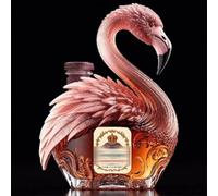 Whiskey Decanter Wine Bottle - Art Statue, Flamingo Whiskey Decanter Sculpture, Animal Statue, Craft Representing Love(D)