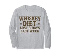 Whiskey Diet Lost 3 Days Last Week Western Unhinged Design Long Sleeve T-Shirt
