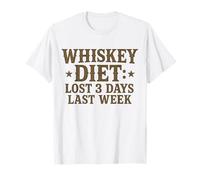 Whiskey Diet Lost 3 Days Last Week Western Unhinged Design T-Shirt