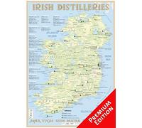 Whiskey Distilleries Ireland - Poster 42x60cm - Premium Edition: The Whiskylandscape in Overview - Maßstab 1 : 925.000